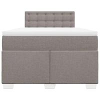 Boxspring met matras stof taupe 120x190 cm - thumbnail