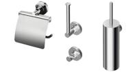 Ideal Standard Iom toiletaccessoires set met handdoekhaak closetrolhouder met deksel met closetborstelgarnituur en reserverolhouder chroom k7211nu - thumbnail