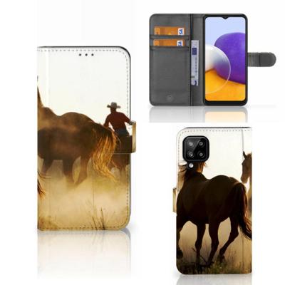 Samsung Galaxy A22 4G | M22 | Telefoonhoesje | Met pasjeshouder | Design Cowboy