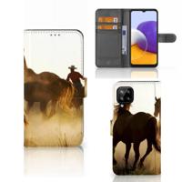 Samsung Galaxy A22 4G | M22 | Telefoonhoesje | Met pasjeshouder | Design Cowboy - thumbnail