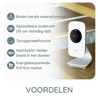 Alecto DVM-71 Babyfoon Wit - thumbnail