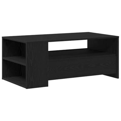 Salontafel Zwart eiken 102 x 55 x 43.5 cm Bewerkt hout