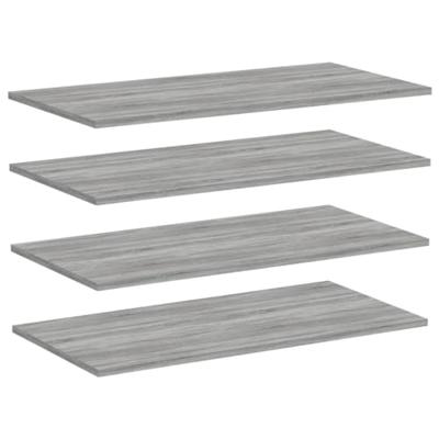 Wandschappen 4 st 80x40x1,5 cm bewerkt hout grijs sonoma eiken