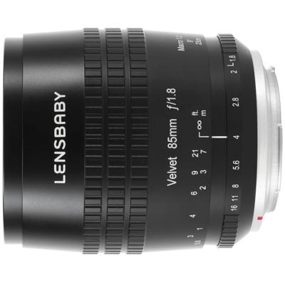 Lensbaby Velvet 85 zwart Nikon