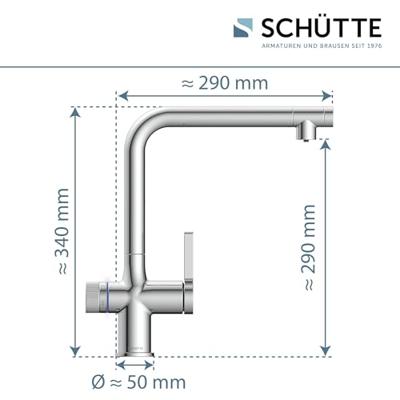 Schutte AQUASTAR PREMIUM spoelwater mengkraan | + koel- en filtersysteem | Chroom - 99900 Schutte AQUASTAR PREMIUM spoelwater mengkraan | + koel- en filtersysteem | Chroom - 99900