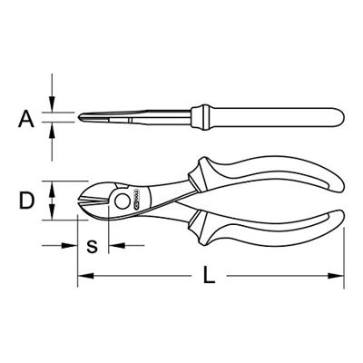 KS Tools 962.0617 9620617 Kracht-zijsnijtang 190 mm