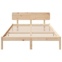Bedframe met hoofdeinde Naturel 160 x 200 cm Massief grenenhout - thumbnail
