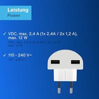 REV USB-module Traveler, reisadapter voor reisagenten, ook zelfstandig te gebruiken, wit - thumbnail