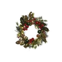 Kerstkroon Home ESPRIT Rood Groen PVC 50 x 15 x 50 cm - thumbnail