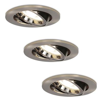 HOFTRONIC™ Set van 3 stuks dimbare LED inbouwspots Lublin met 5 Watt 4000K spot kantelbaar IP20