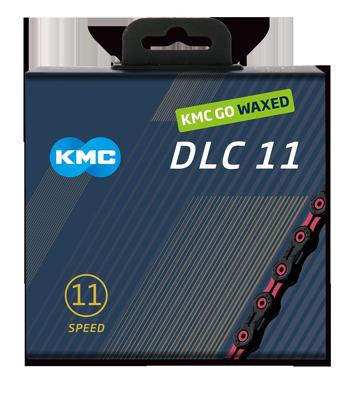 KMC ketting dlc11 black/pink 118s waxed