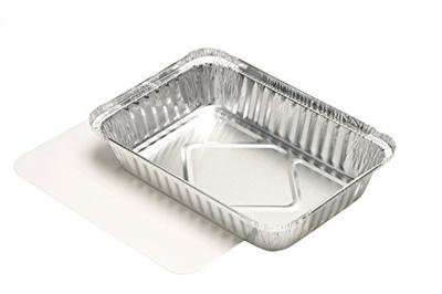 Aluminium bak + deksel 21 x 15 x 4 cm (25 stuks)