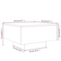 Salontafel met LED-verlichting 55x55x31 cm zwart - thumbnail
