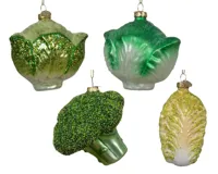 Decoris kerstornament glas Groente 8.4cm groen - thumbnail
