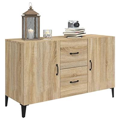 Dressoir 100x36x60 cm bewerkt hout sonoma eikenkleurig