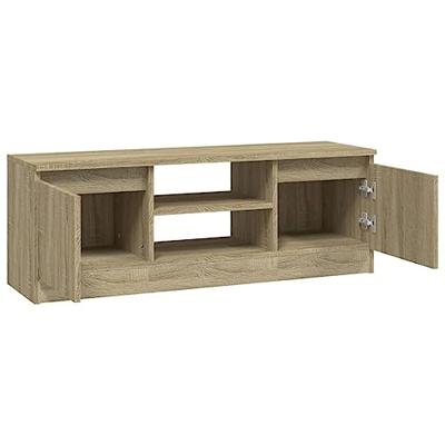 Tv-meubel met deur 102x30x36 cm sonoma eikenkleurig