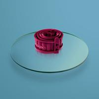 Coox Siliconen quichevorm met glazen bodem (Rood) - thumbnail