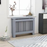 VidaXL Radiatorombouw 112x19x81,5 cm mdf grijs - thumbnail