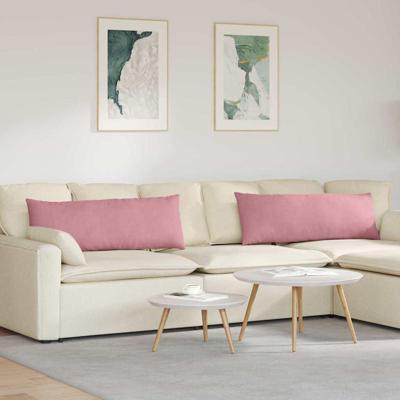 VidaXL Sofa kussens 2 stuks roze 120 x 40 cm cordstof
