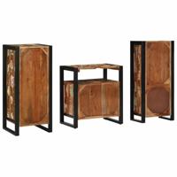Badkamermeubelset met lade 3 pcs Massief Gerecycled Hout - thumbnail