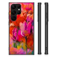 Kleurrijke Telefoonhoesje Samsung Galaxy S23 Ultra Tulips - thumbnail