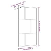 Inloopdouchewand transparant 100x195 cm ESG-glas rood - thumbnail