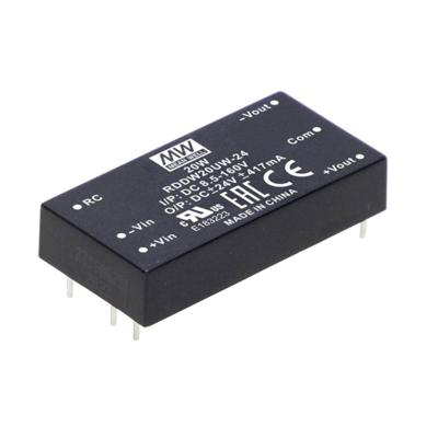 MEAN WELL RDDW20UW-12 DC/DC-converter, print 833 mA 20 W Aantal uitgangen: 2 x Inhoud 1 stuk(s)