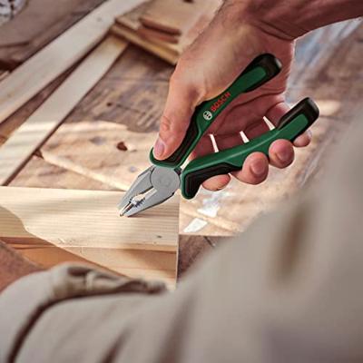 Bosch - Set van 4 tangen (precieze en duurzame diagonale knip, universeel, lange bekken en multigrip)