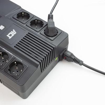 ACT AK5084 Netsnoer C13 IEC Lock | Open Einde | Zwart | 4 meter - thumbnail