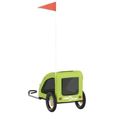 Hondenfietstrailer oxford stof en ijzer groen - thumbnail