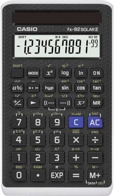 Casio FX-82SOLARII Schoolrekenmachine Zwart Aantal displayposities: 10 werkt op zonne-energie (b x h x d) 71 x 10 x 134 mm Casio FX-82SOLARII Schoolrekenmachine Zwart Aantal displayposities: 10 werkt op zonne-energie (b x h x d) 71 x 10 x 134 mm