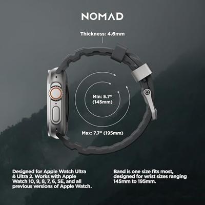 Nomad Rocky Point horlogeband / natural hardware 45/46/49mm - Storm Nomad Rocky Point horlogeband / natural hardware 45/46/49mm - Storm