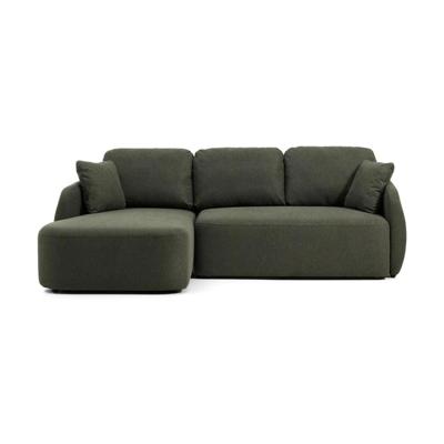Kave Home Laira bank 3-zits met longue links chenille Groen
