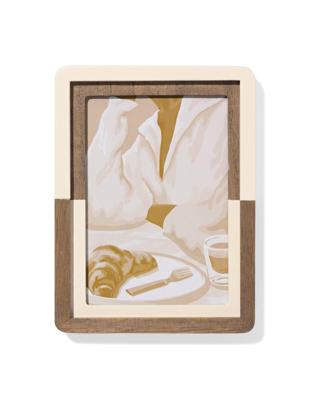 HEMA Fotolijst 10x15cm wit-hout (creme)