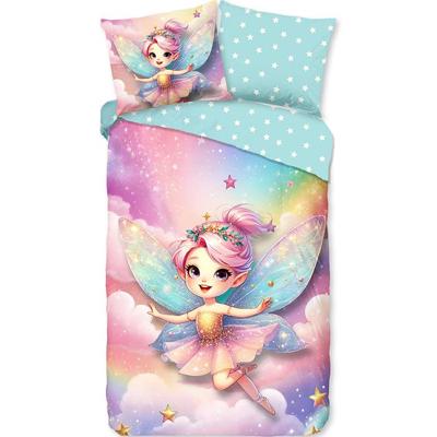 Good Morning Kinderdekbedovertrek "fee met regenboogvleugels" - Multi - (140x200/220 cm) - Katoen Good Morning Kinderdekbedovertrek "fee met regenboogvleugels" - Multi - (140x200/220 cm) - Katoen