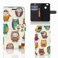 Huawei Nova Telefoonhoesje met Pasjes Vrolijke Uilen - thumbnail