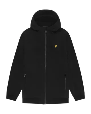 Lyle & Scott winter softshell jas jongens - zwart - capuchon