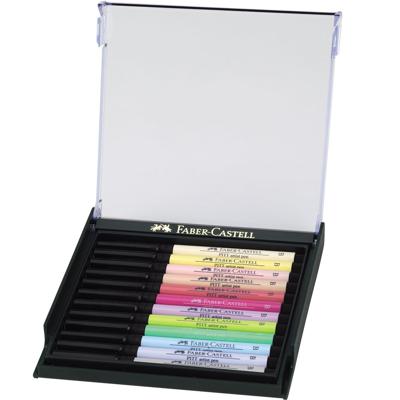 Faber Castell Tekenstift Pitt Artist Pen Brush - set 12 stuks - pastel