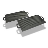 VidaXL Grillplaat gietijzer dubbelzijdig 38x23 cm 2 st - thumbnail
