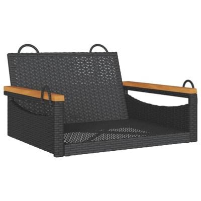 Schommelbank 63x62x40 cm poly rattan zwart Schommelbank 63x62x40 cm poly rattan zwart