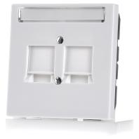 Jung RJ45 inbouwset met draagframe en inzetplaat (excl. connectoren) alpin wit LS969-2NWEWW