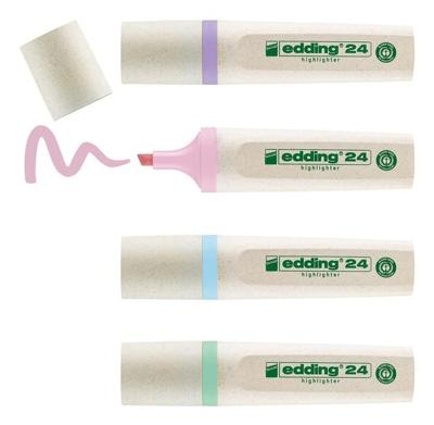 Markeerstift edding 24 eco 2-5mm pastel assorti | 6 stuks
