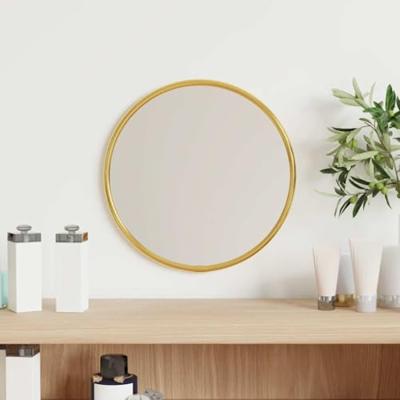VidaXL Wandspiegel rond ø20 cm goudkleurig