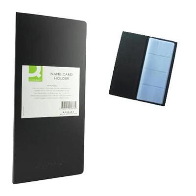 Q-CONNECT visitekaartenmap, Ft 11 x 26 cm, voor 96 kaarten, zwart