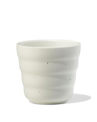 HEMA Mok 200ml aardewerk ribbels spikkels grijs (grijs)