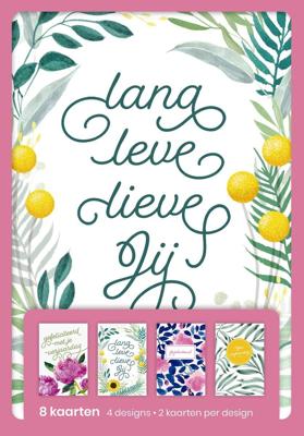 hallmark wenskaarten, lang leve lieve jij, blister van 8 stuks