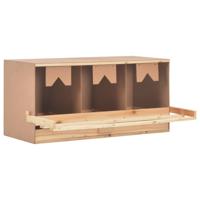 VidaXL Kippenlegkast 3 compartimenten 96x40x45 cm massief grenenhout - thumbnail