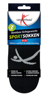 Lucovitaal Sportsokken Bamboe Zwart 35-38 - thumbnail
