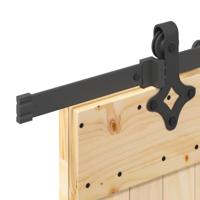 Schuifdeur met beslag 95x210 cm massief grenenhout - thumbnail