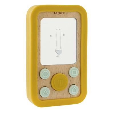 Trixie houten siliconen baby telefoon - mr. lion
